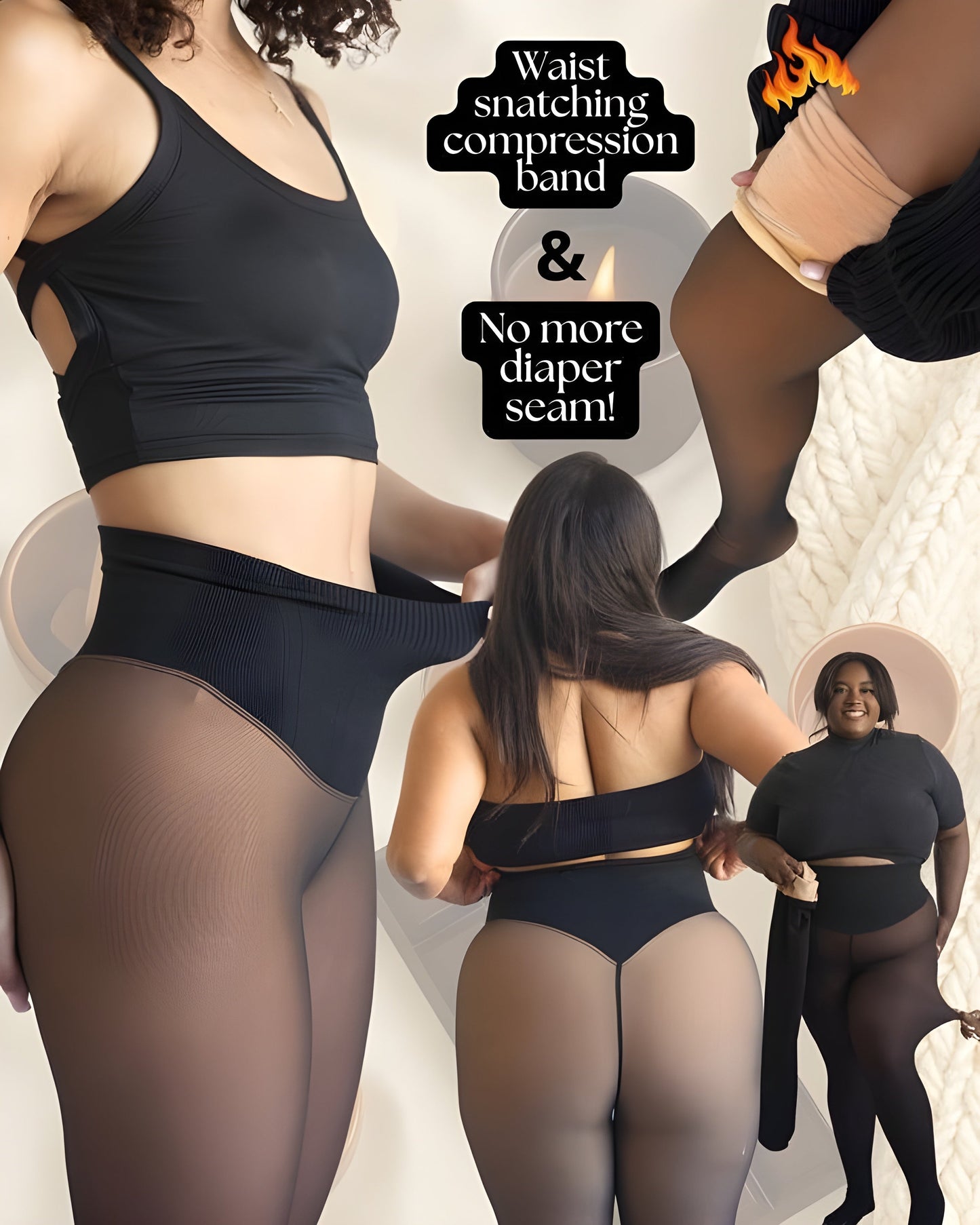 LunaHeat™ | Magic Fleece Sheer Tights
