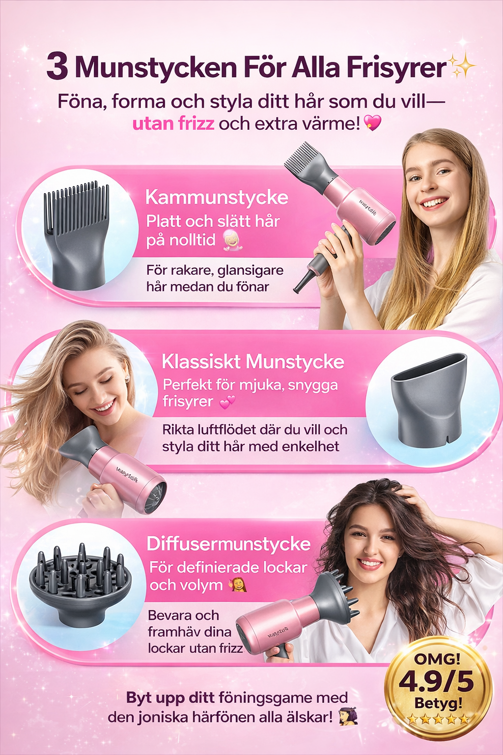 Livia™ | Jonisk Anti-Frizz Hårfön