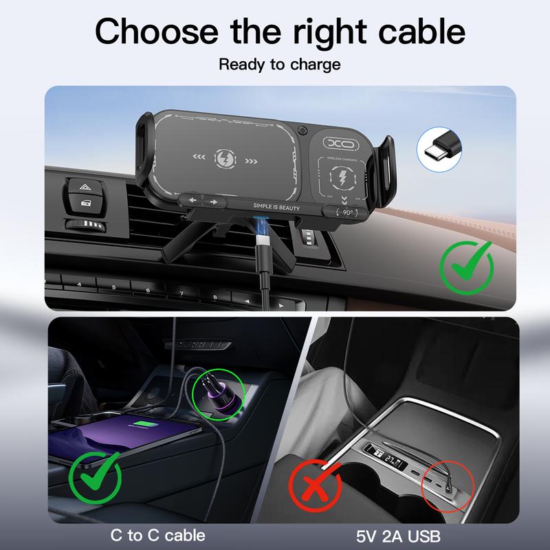 DriveMate™ | Trådlös Biltelefonhållare med 15W Snabbladdning