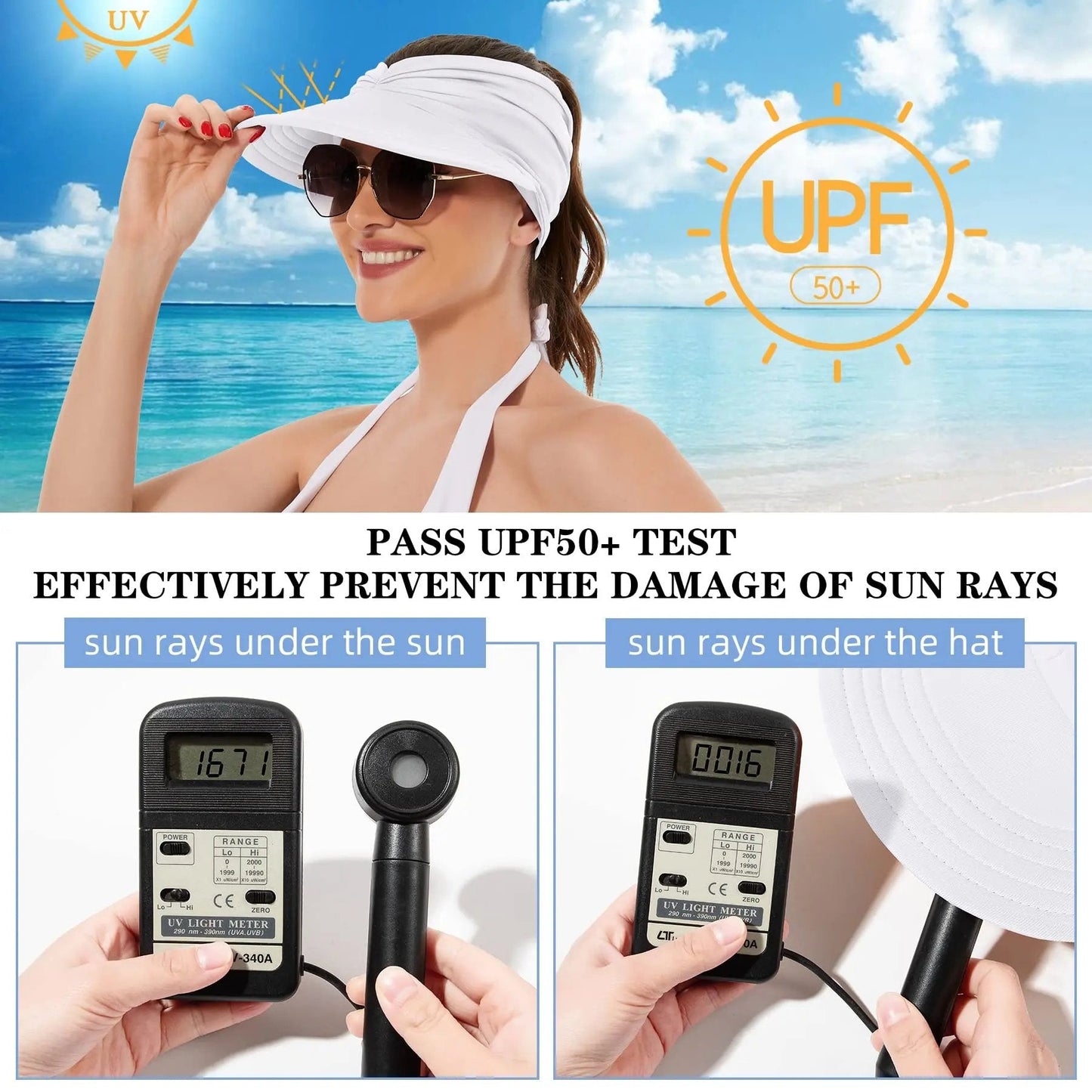 Livia™ | UV-Solskärm Med Hästsvansöppning | 1 + 1 GRATIS