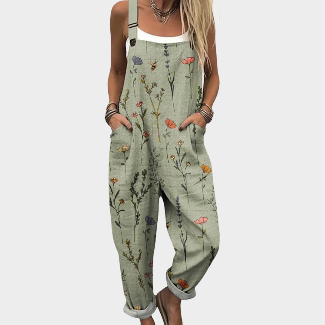Harper™ | Printed Wide-Leg Overalls – Effortless Comfort & Flattering Fit