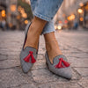 Livia spetsiga slip-on-ballerinor