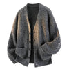 Avslappnad V-ringad cardigan