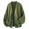 Avslappnad V-ringad cardigan