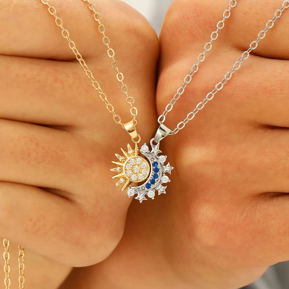 Magnetiskt Sol och Måne Halsband