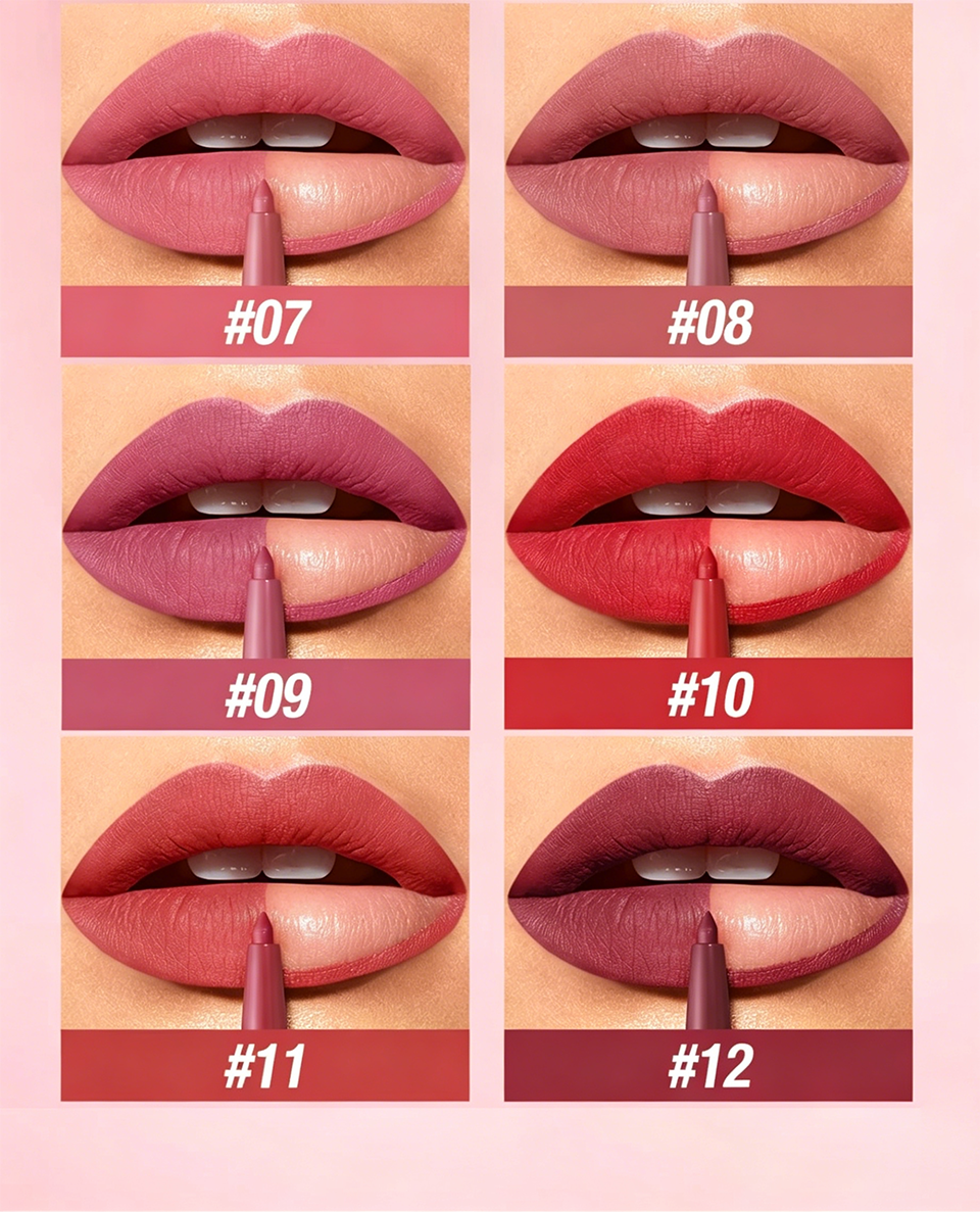 Mila™ | Vattentät Matt Lip Liner Set | 1 + 1 GRATIS