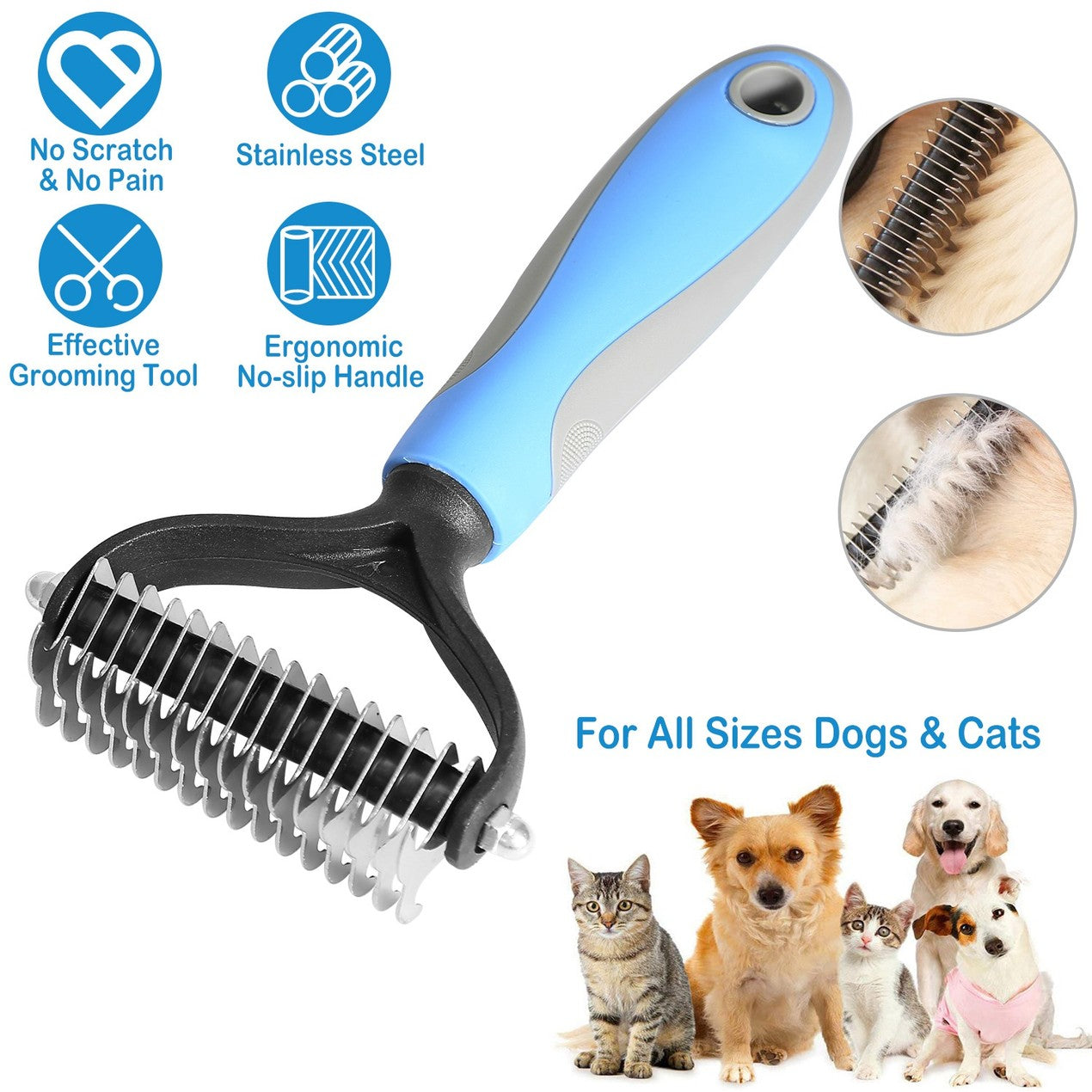 Dex™ | 2-In-1 Tovutredningsborste För Hundar Och Katter 🐶✨