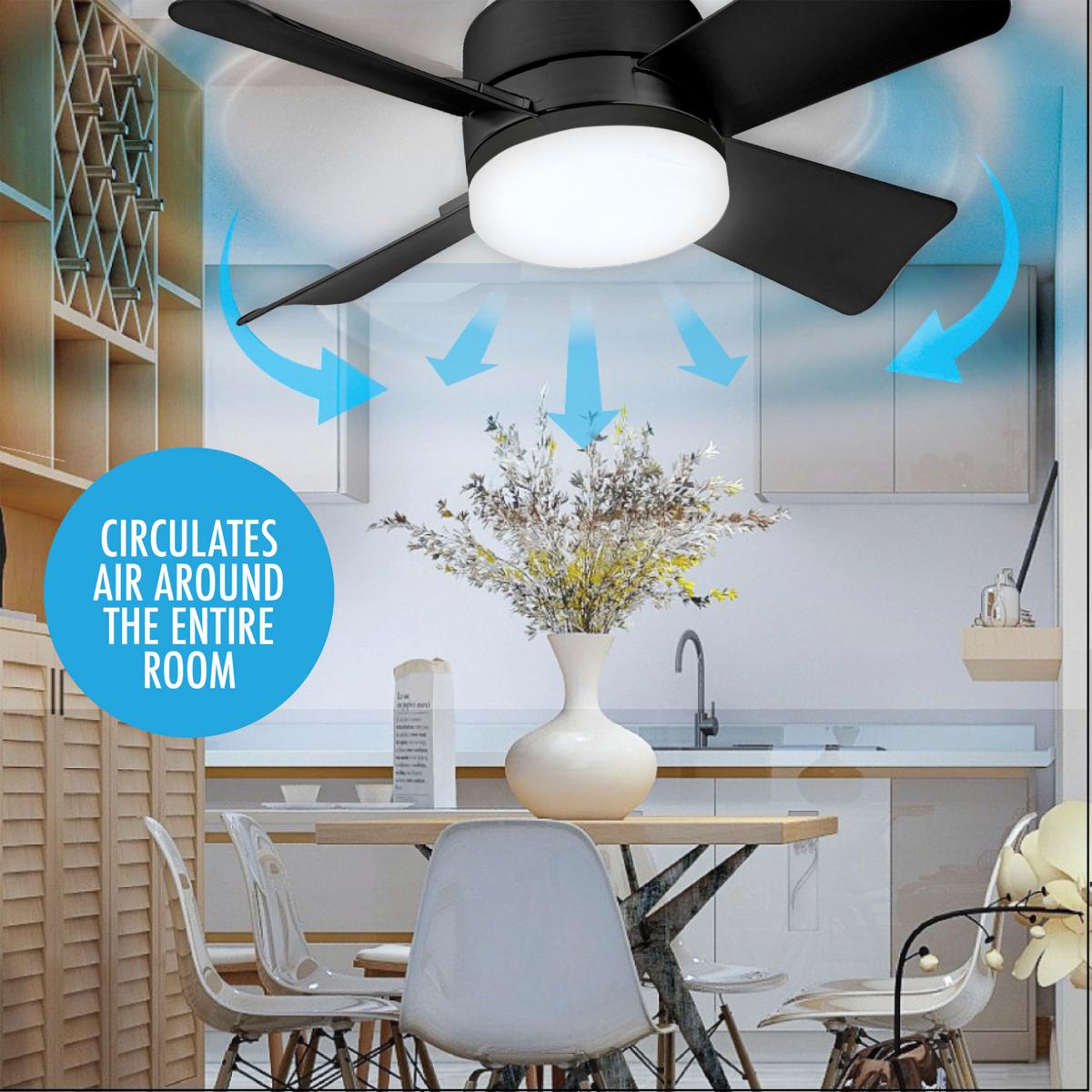 Milan™ | 2-I-1 Takfläkt Med LED-Belysning