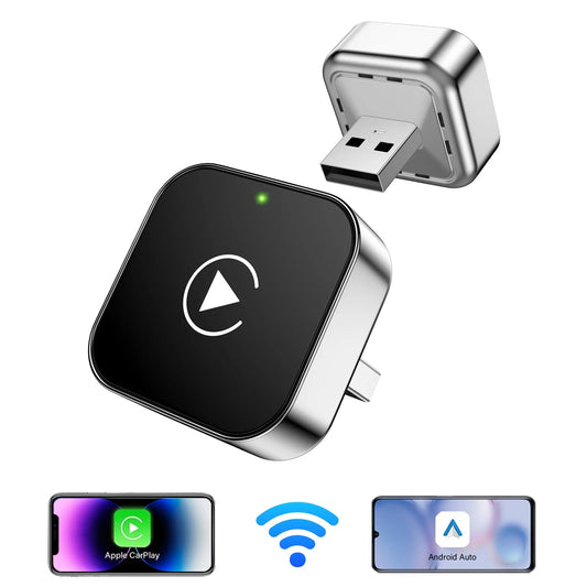 DriveMate™ | 2-i-1 Trådlös CarPlay & Android Auto Adapter