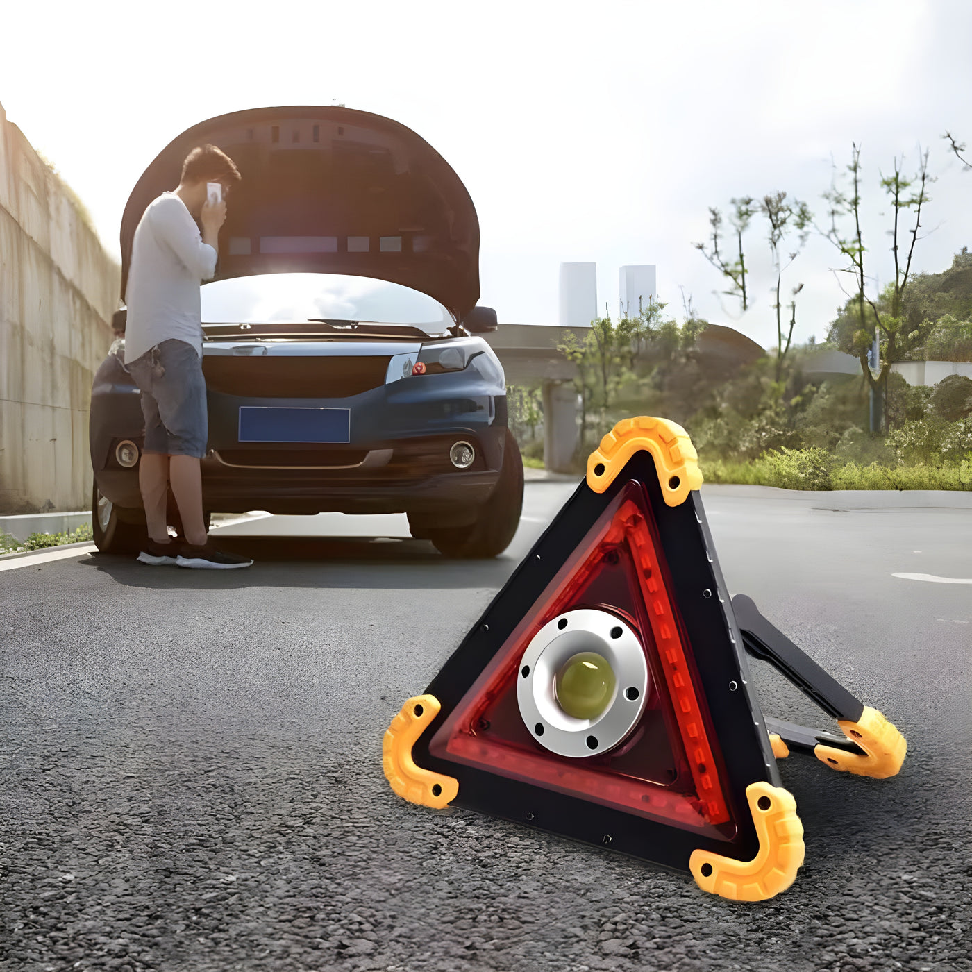 SafeBeam™ | LED Varningslampa för Bil & Camping