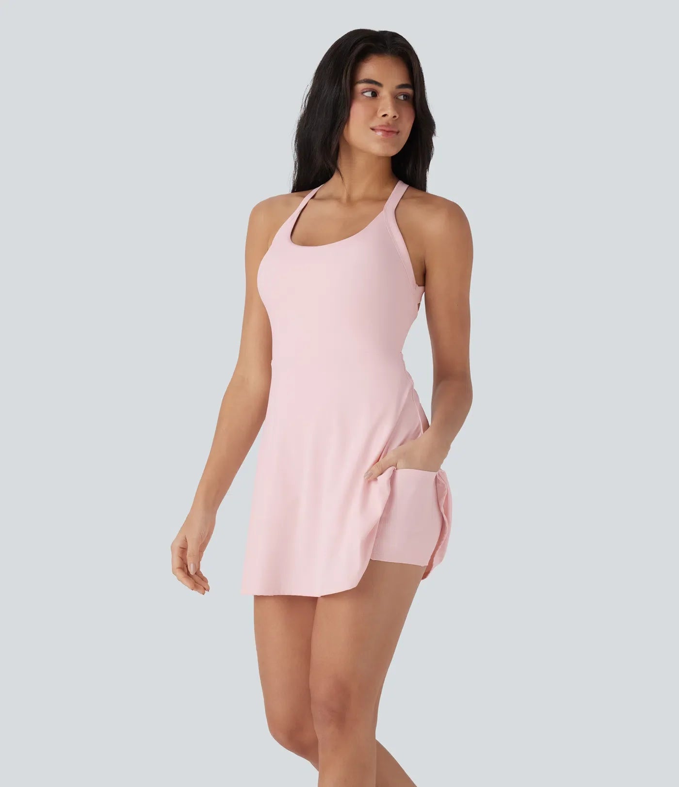 Tilde™ | Figursydd sommarklänning med inbyggda shorts