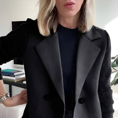 Astrid™ | Strålande vårjacka med stickade ärmar