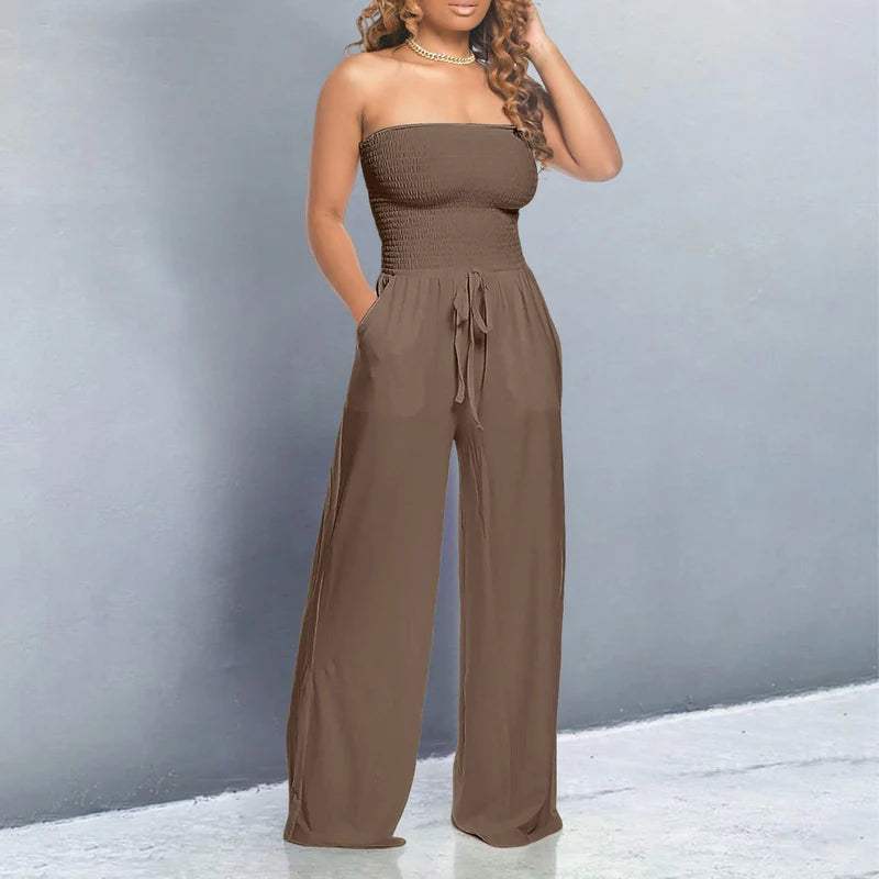 Elle™ | Trendy Off-Shoulder Jumpsuit