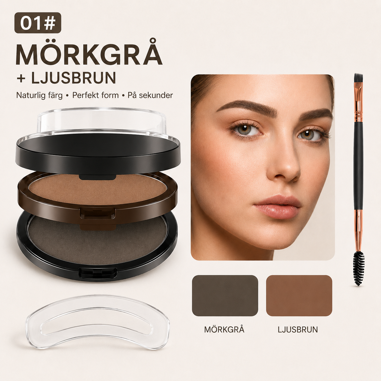 01# Mörkgrå + Ljusbrun