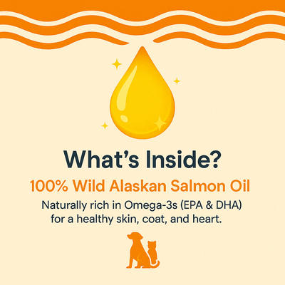 SalmoVita™ | Omega-Boost Oljan – För fräsch hud & glänsande päls