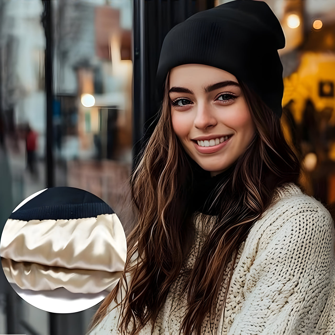 Eliza™ | Frizz-Free Satin Beanie