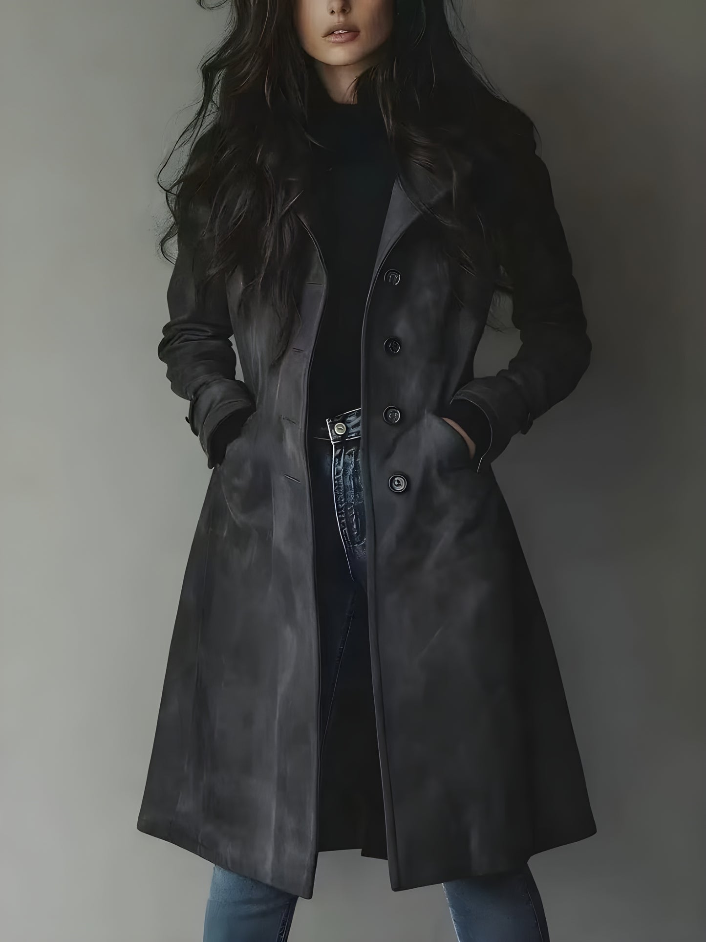 Elara™ | Elegant Lång Värmande Kappa