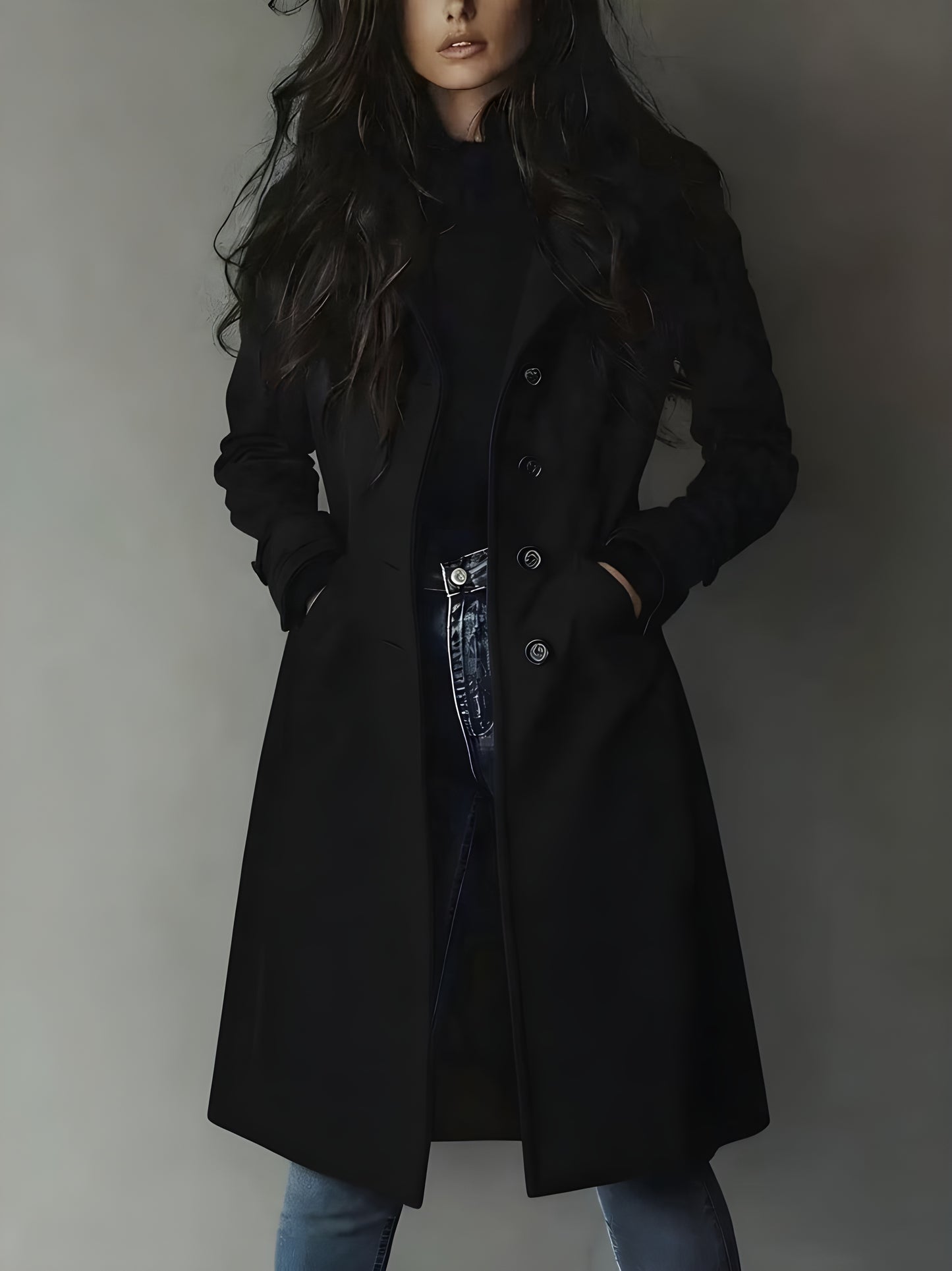 Elara™ | Elegant Lång Värmande Kappa