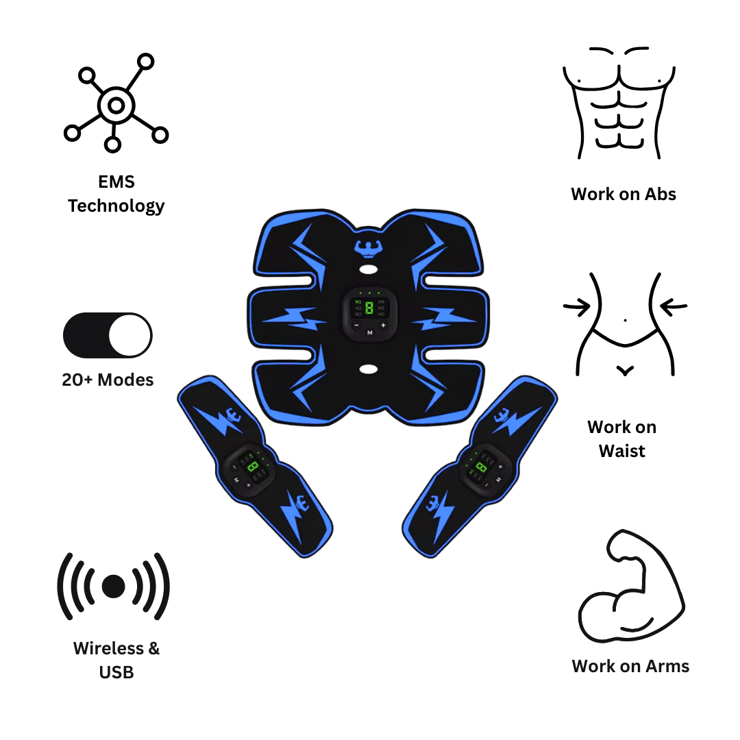⚡ PulseFit™ | Trådlös Muskelstimulator
