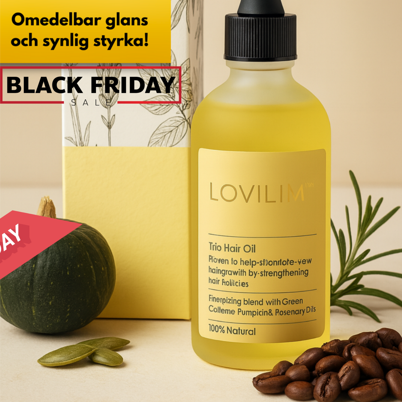 RosmarinGlow™ | Hårolja Ge ditt hår ny styrka och glans - BLACK FRIDAY DEAL