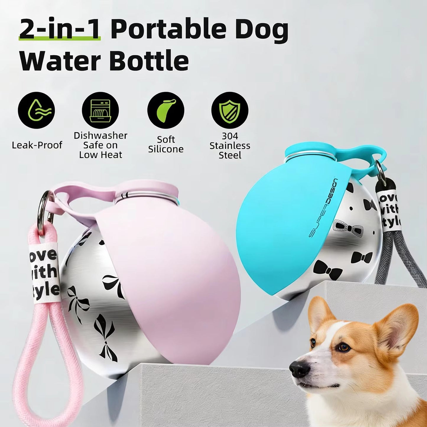 Milo™ | Rostfri Vattenflaska För Hundar 🐾