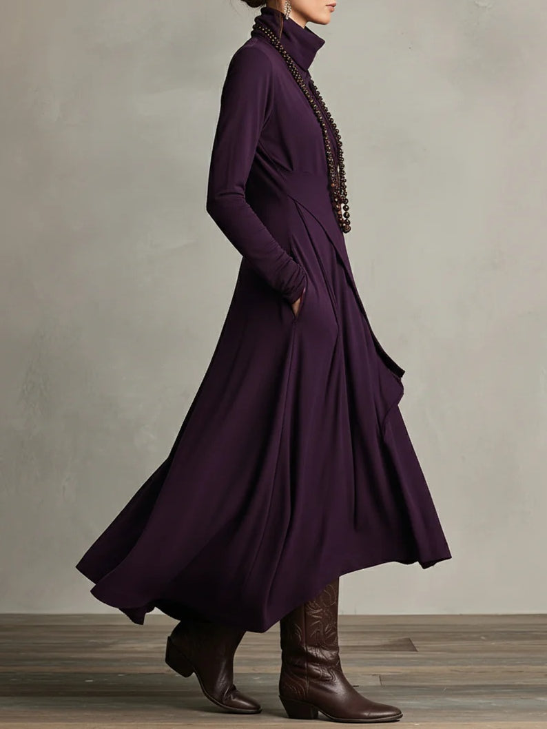 Elena™ | Asymmetrisk Plisserad Maxi Klänning