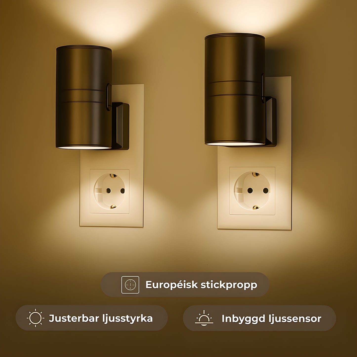 GlowEase™ | Älykäs Yövalo Automaattisella Sensorilla