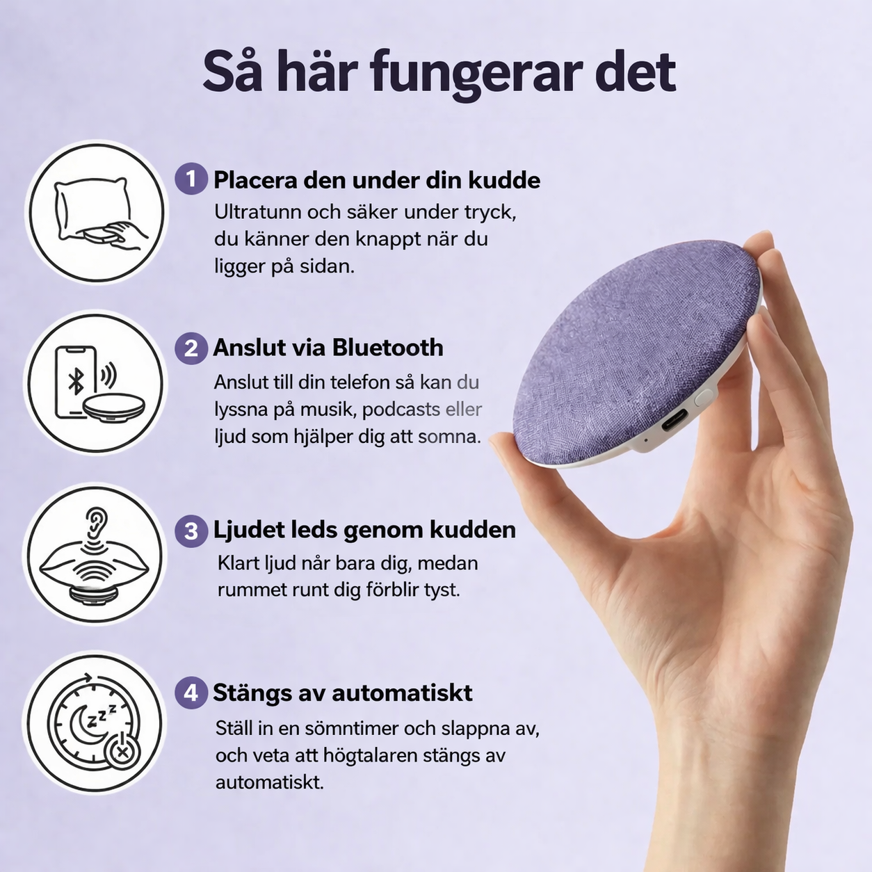 Lena™ | Somna Med Ditt Eget Ljud – Helt Utan Störning