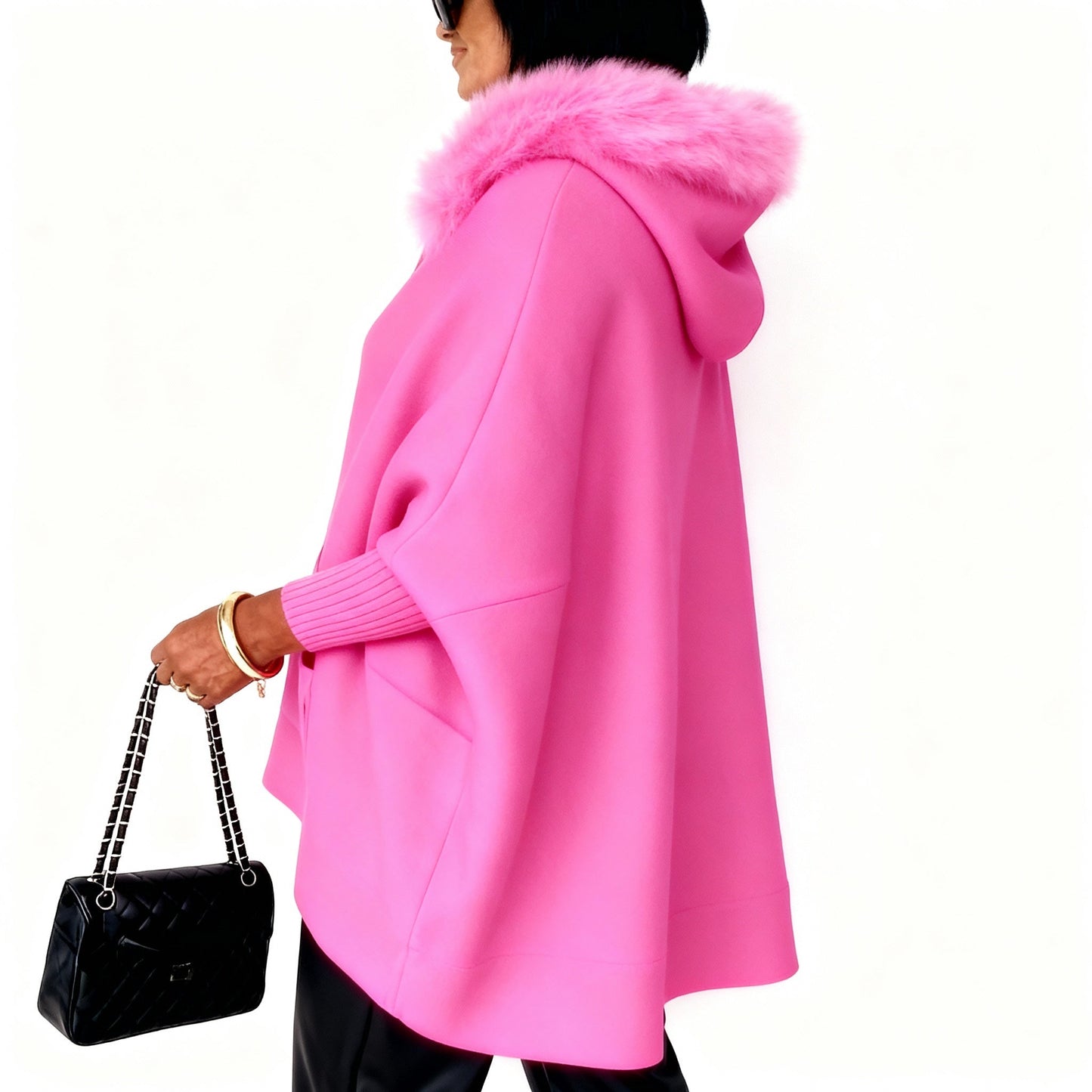 Livia™ | Varm Glamourös Ponchojacka