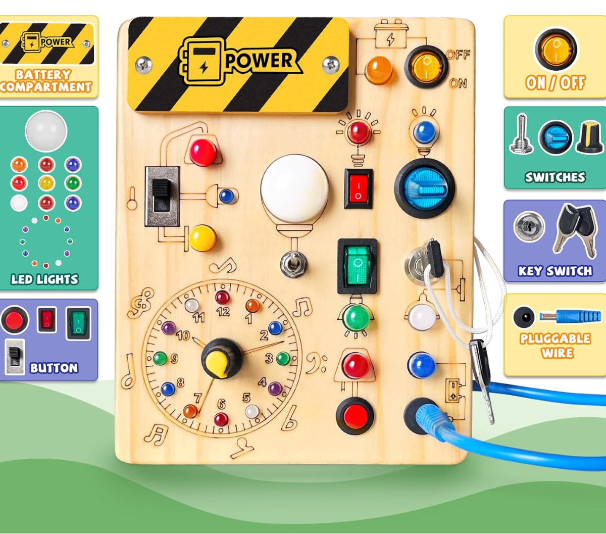 LumiPlay™ | Montessori Lekbräda med Ljus & Rörelse