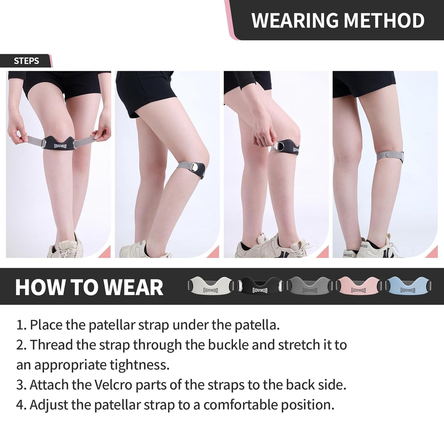 FlexEase™ | Adjustable Knee Support Strap – Targeted Support & All-Day Comfort