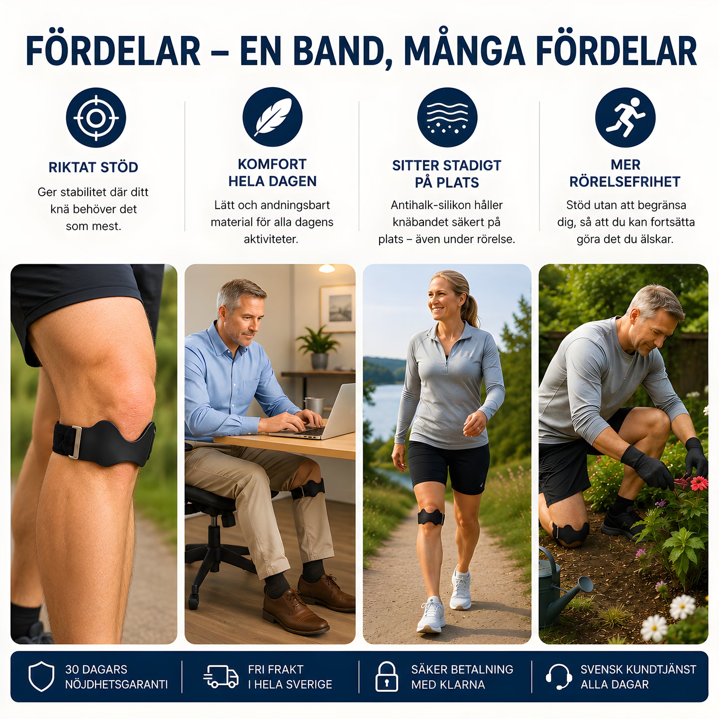 ArcticStride™ Precision Knäband | Riktat Stöd & Ökad Stabilitet
