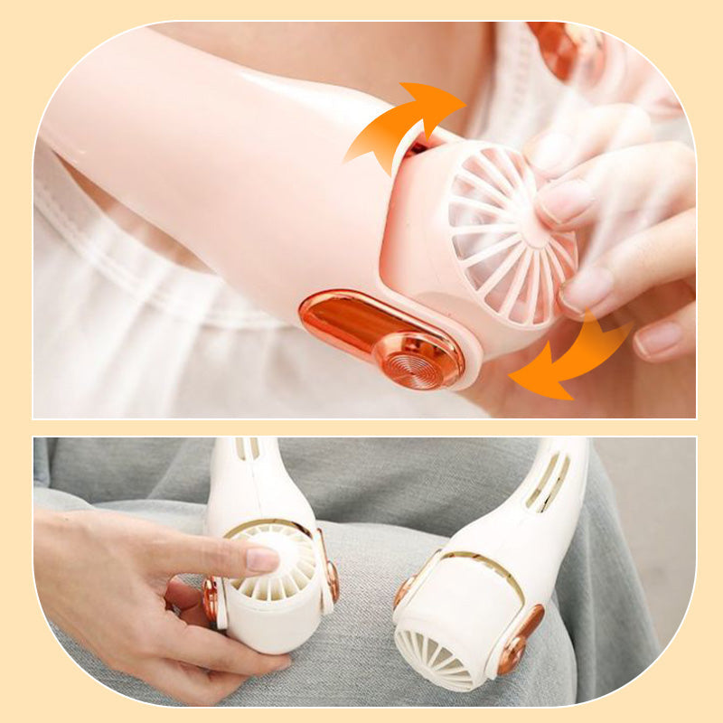 ArcticFlow™ | 360° Neck Fan – Hands-Free Cooling & Whisper-Quiet Comfort