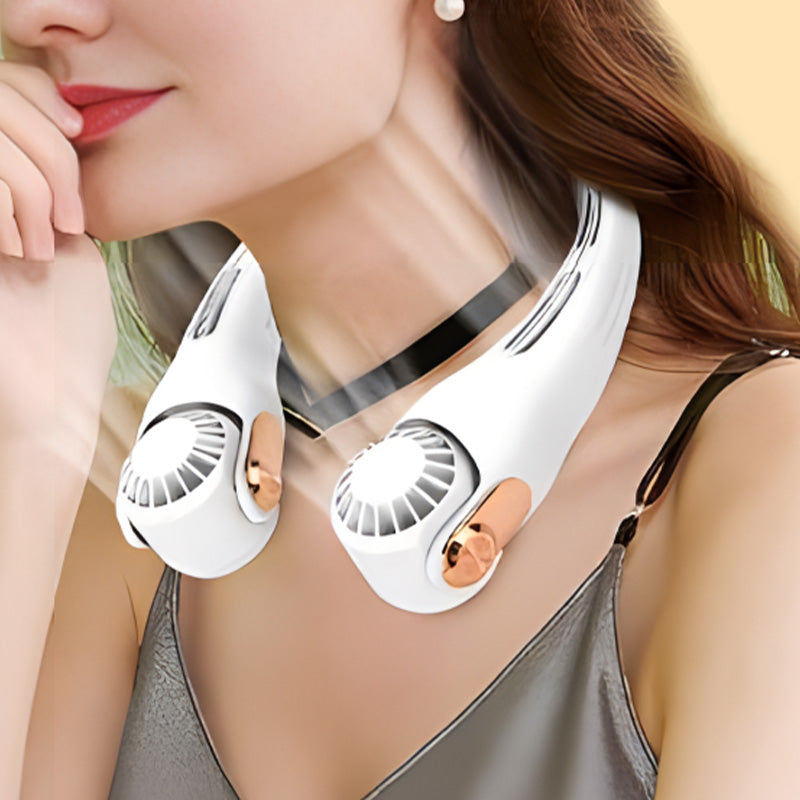 ArcticFlow™ | 360° Neck Fan – Hands-Free Cooling & Whisper-Quiet Comfort