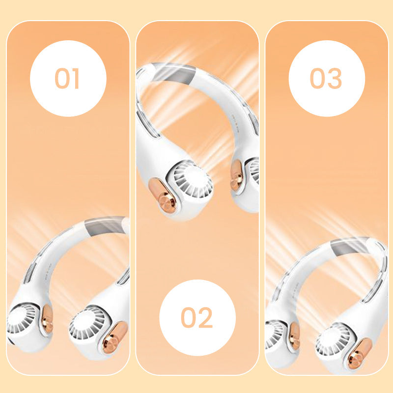 ArcticFlow™ | 360° Neck Fan – Hands-Free Cooling & Whisper-Quiet Comfort