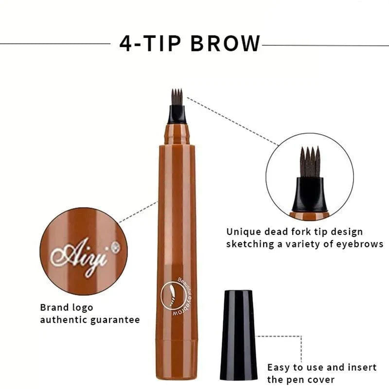 Linéa™ – 4-Punkts Microblading Ögonbrynspenna | 1+2 GRATIS