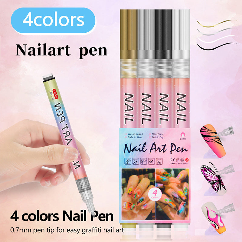 LunaNails™ | Ultra-Precis Nail Art Pennset (12 färger)