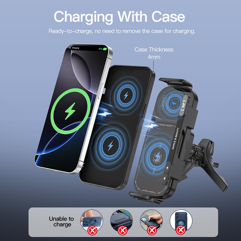 DriveMate™ | Trådlös Biltelefonhållare med 15W Snabbladdning