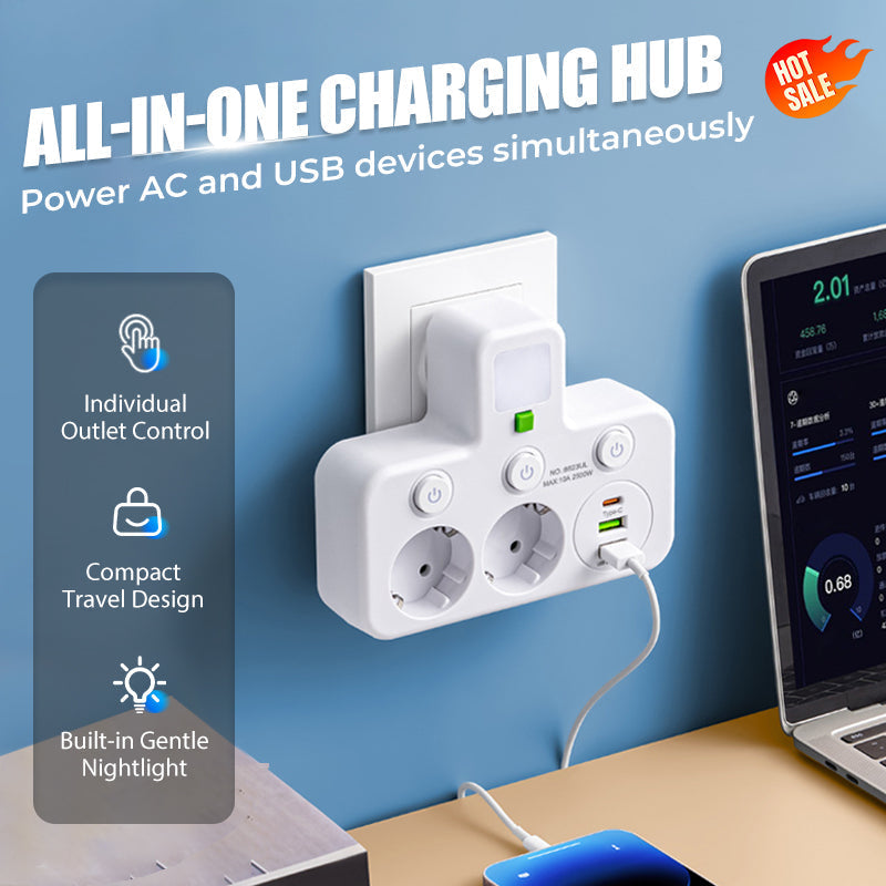 Milan™ | Smart Grenuttag med USB & Nattlampa