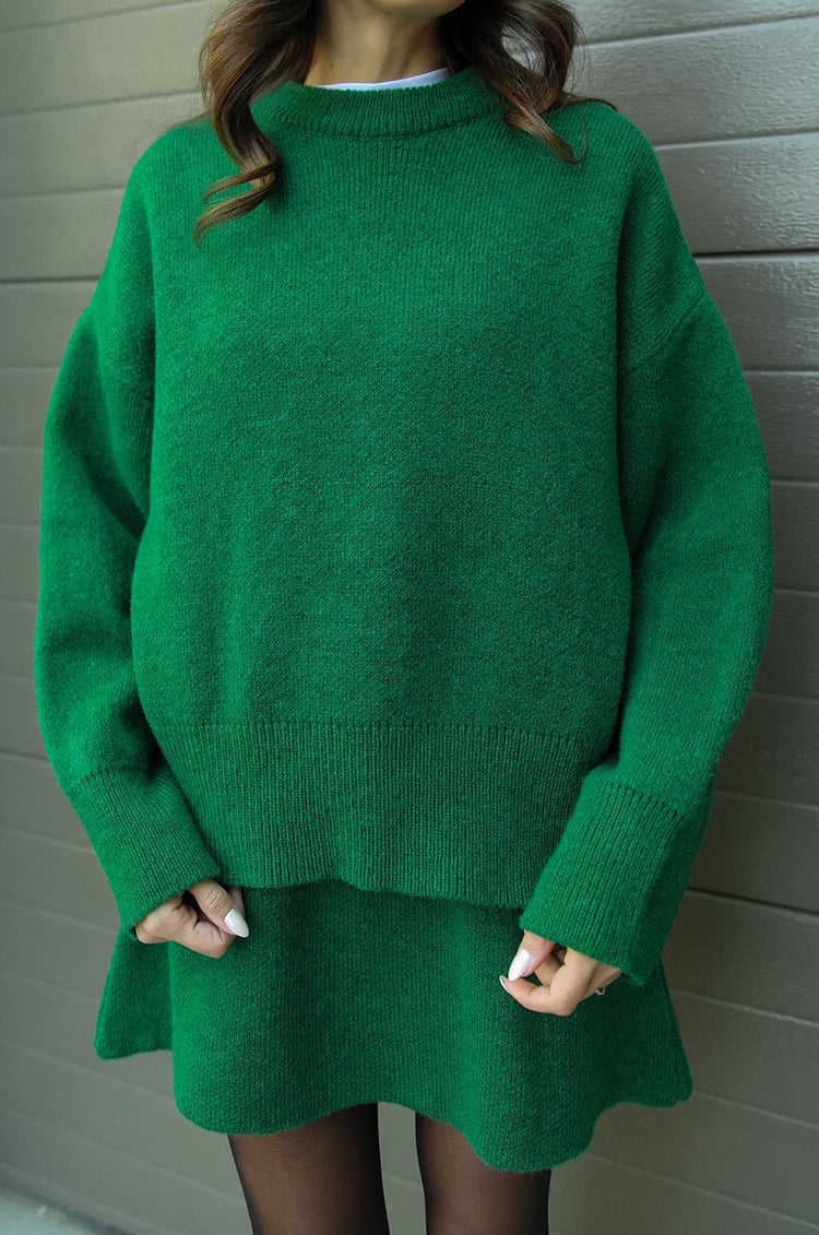 Siena™ | Stickad Set med Kjol & Topp